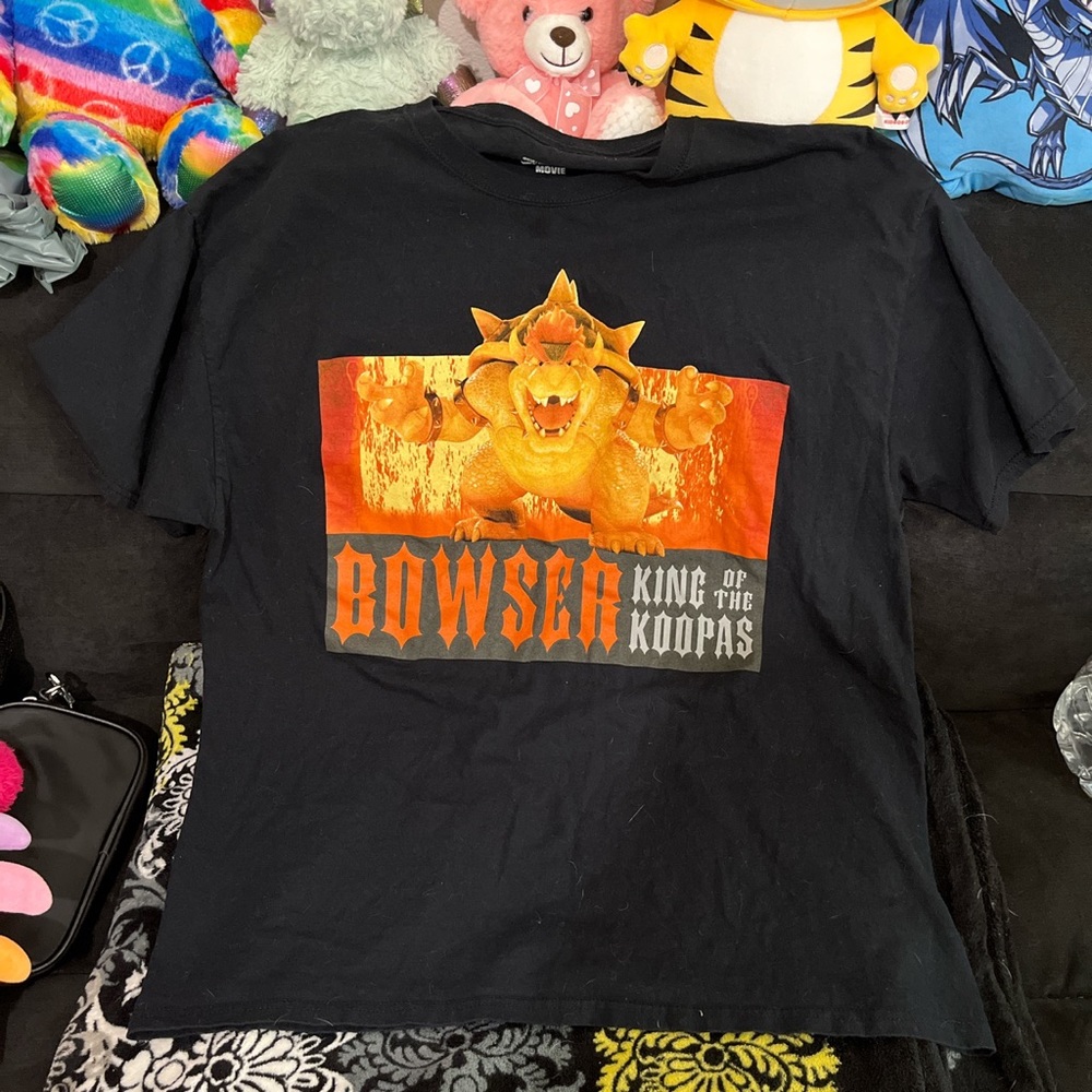 super mario bros the movie bowser t shirt